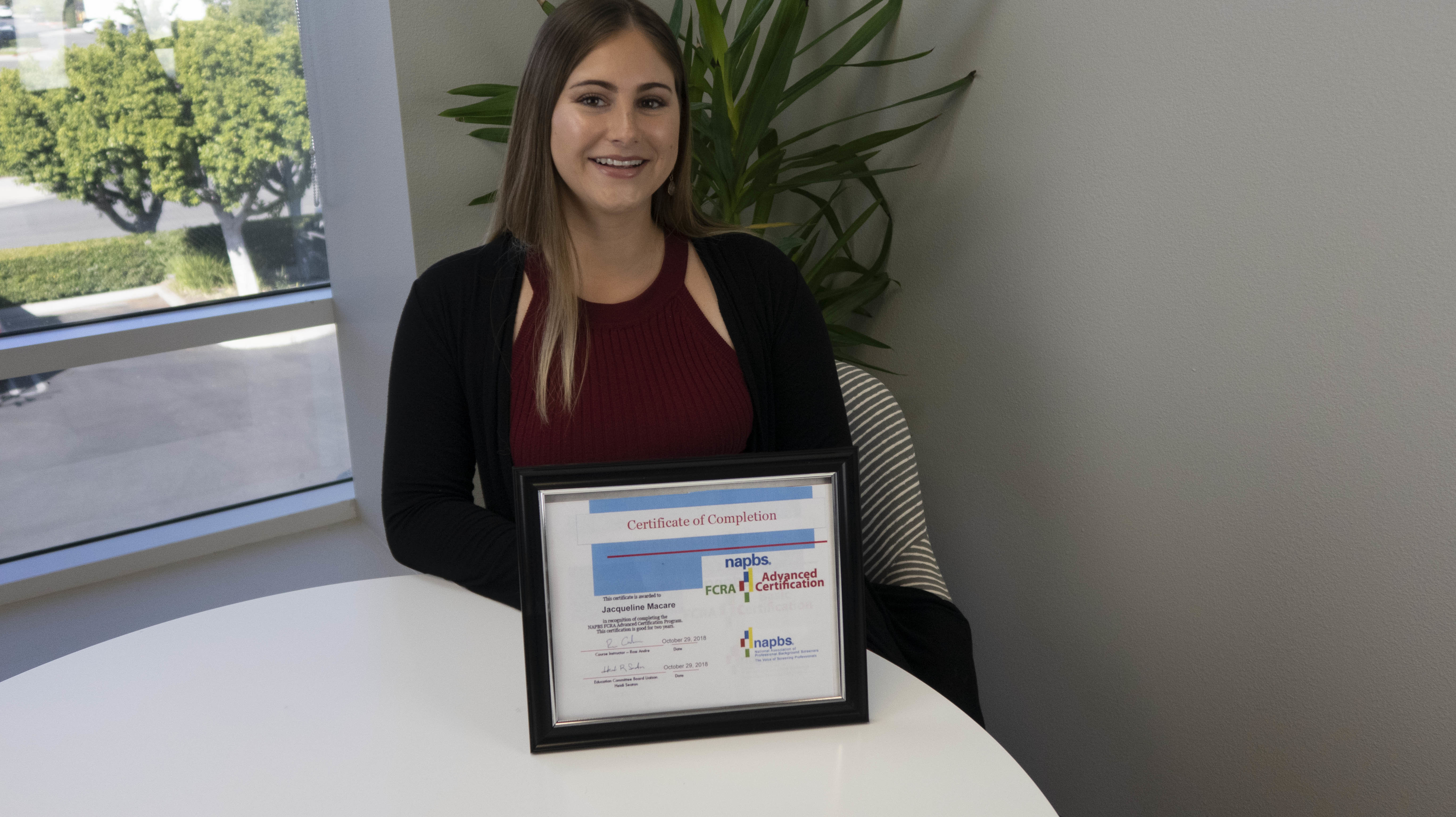 Jacqueline Macare Earns FCRA Advanced Certification